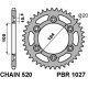 Pbr задня зірочка 1027 42 c45 ducati monster 695/800 (jtr735.42) (ланцюг 520)