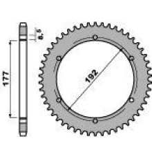 Pbr задня зірічка 223 52 c45 husqvarna wr 125/250/400 79-88 (ланцюг 520)