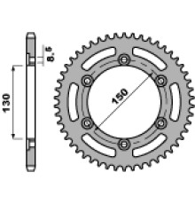 Pbr задня зірочка 245 53 c45 honda xl 250s (78-81) (може замінити на 4308 53) (ланцюг 520)