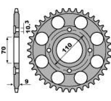 Pbr задня зірічка 247 37 c45 honda cb 400 n 81-82 (ланцюг 520) (jtr247.37)