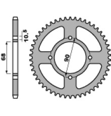 Pbr задня зірічка 256 42 c45 honda mtx 200 rw 83-87 (ланцюг 520) (jtr243.42)