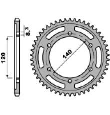 Pbr задня зірічка 260 38 honda xl 250r 84-87 (ланцюг 520) (md03, nd11) (jtr260.38)