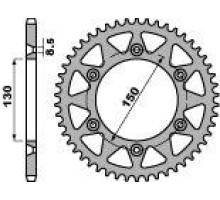 Pbr задня зірочка 270 47 c45 yamaha yz/yzf '99-'24 (ланцюг 520) (jtr251.47)