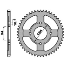 Pbr задня зірічка 282 37 c45 honda cb550f (75-80) (ланцюг 530) (jtr282.37)