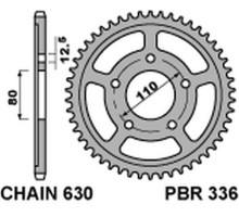 Pbr задня зірочка 336 35 c45 honda cbx 1000 (79-80) (sc03) (ланцюг 630)