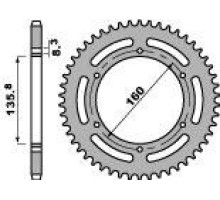 Задня зірочка pbr 3552 46 c45 aprilia 650 (01-05) (ланцюг 520) (jtr5.46)