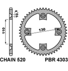 Pbr задня зірочка 4303 39 c45 honda trx 400 x 09 (jtr1350.39) (ланцюг 520)