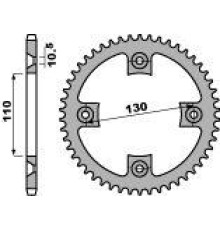 Pbr задня зірочка 4303 40 c45 honda trx (jtr1350.40) (ланцюг 520)