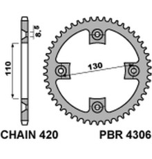Pbr задня зірічка 4306 55 honda cr 80/85 (jtr215.55)* (ланцюг 420)