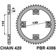 Pbr задня зірічка 4306 55 honda cr 80/85 (jtr215.55)* (ланцюг 420)