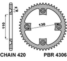 Pbr задня зірічка 4306 55 honda cr 80/85 (jtr215.55)* (ланцюг 420)