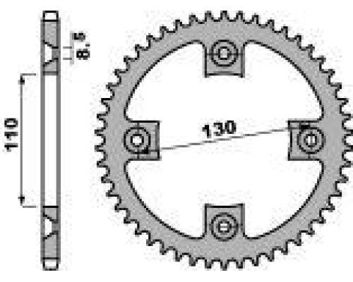 Pbr задня зірічка 4306 56 c45 honda cr80/85 (jtr215.56) (ланцюг 420)