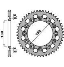 Pbr задня зірочка 4308 39 c45 honda xl 500s 79-81 (може замінити 245 39) (ланцюг 520)