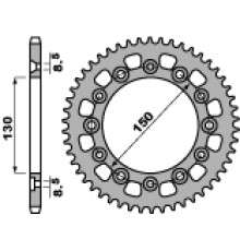 Задня зірочка pbr 4308 40 c45 honda xl 250 x 83-84 (може замінити 245 40) (ланцюг 520)