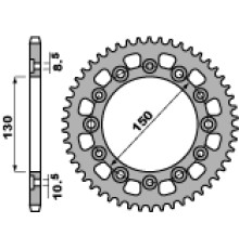 Задня зірочка pbr 4309 43 c45 fx 650 vigor (99-01) (ланцюг 520)