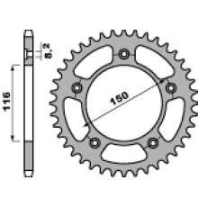 Pbr задня зірочка 4329 42 c45 aprilia rs250 репліка 95-05 (ланцюг 520)