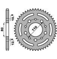 Pbr задня зірочка 4350 47 c45 honda xrv750 (93-03) (+1) (jtr1332.47) (ланцюг 525)