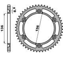Задня зірочка pbr 4365 43 c45 xf 650 (97-02) freewind (jtr1791.43) (ланцюг 525)