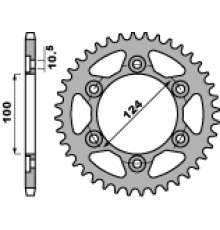 Pbr задня зірочка 4366 43 c45 ducati 944 st-4 98-03 (jtr745.43) (ланцюг 525)