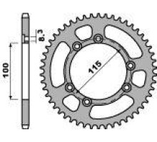 Задня зірочка pbr 4370 56 f beta 50 (98-99), ktm 50 (96-03 ) fantic 125 (ланцюг 428)