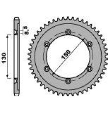 Pbr задня зірочка 4374 54 c45 honda xlr 125 (98-02) (jtr1249.54) (ланцюг 428)