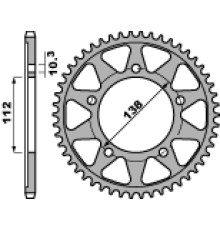 Pbr задня зірочка 4383 48 (a4152053480) yamaha r6 (ланцюг 532) (jtr1873.48)