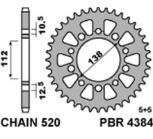 Задня зірочка pbr 4384 41 c45 honda 500f/r/x 13-16 (jtr1316.41)