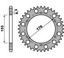 Pbr задня зірічка 4392 42 c45 triumph 900/955/1050 (ланцюг 530) (jtr2011.42)