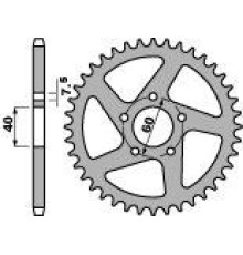 Задня зірочка pbr 4395 46 f ktm sx 50 09-13 (ланцюг 415)