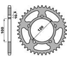 Задня зірочка pbr 4396 47 bmw g650 x-moto (07-08) (ланцюг 520) (jtr703.47)