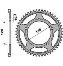 Задня зірочка pbr 4398 42 c45 dl 1000 (02-16), gsxr 750 (00-03) (jtr1792.42) (ланцюг 525)