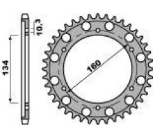 Задня зірочка pbr 4399 42 c45 cbr 900 rr`00-03, cbr 1000rr`06-16 (jtr1306.42) (ланцюг 530)