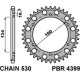 Задня зірочка pbr 4399 44 c45 cbr 900 rr`00-03, cbr 1000rr`06-15 (jtr1306.44) (ланцюг 530) (+2)