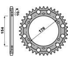 Pbr задня зірічка 4434 45 honda (jtr1340.45) (ланцюг 530)