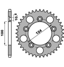 Задня зірочка pbr 4443 36 c45 ducati 999 03-06 (ланцюг 525) (jtr744.36)