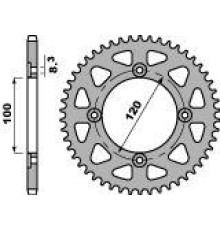 Задня зірочка pbr 4453 51 f beta 50rr 05-09 (ланцюг 420) (jtr-немає)