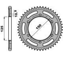 Задня зірочка pbr 4454 45 c45 ktm 950 / 990 adventure lc 8 03-12 (+3) (ланцюг 525) (jtr899.45)