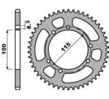 Задня зірочка pbr 4502 52 f husqvarna ch 125 sm 05, fantic 125 (ланцюг 428) (jtr-no)