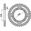 Задня зірочка pbr 4514 42 c45 газ газ 125/250 пампера (ланцюг 520) (jtr-немає)