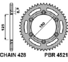 Pbr задня зірочка 4521 45 f honda cg 125 es (04-06) (ланцюг 428)