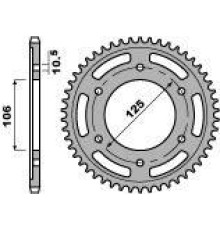 Задня зірочка pbr 4529 47 c45 triumph 675 daytona/ street triple (08-16) (ланцюг 525) (jtr2014.47)