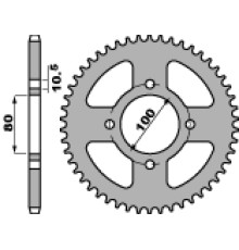 Задня зірочка pbr 4533 45 f gz 125 (98-05) (ланцюг 428) (jtr1794.45)