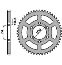 Pbr задня зірочка 4540 46 c45 hyosung gv 250 04-15 (ланцюг 520) (jtr1073.46)