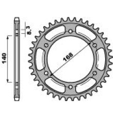 Pbr задня зірочка 4550 42 c45 bmw f 800 gs (08-16) (+1) (jtr6.42) (ланцюг 525)