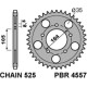 Задня зірочка pbr 4557 48 c45 gilera gp 800 '09-'13, aprilia srv850 '12 (+1) (ланцюг 525) (jtr-немає)