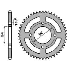 Pbr задня зірочка 4570 60 f yamaha tzr 50 x-power 07-12 (ланцюг 420) (jtr1078.60)