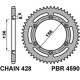 Pbr задня зірочка 4590 59 c45 husqvarna te 125 (4t) 10-'13 (ланцюг 428)