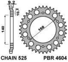 Pbr задня зірочка 4604 42 c45 husqvarna nuda 900r 12 (ланцюг 525)