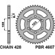 Задня зірочка pbr 4607 49 c45 derbi gpr 125 4t 09-13 (ланцюг 428)
