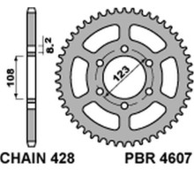 Задня зірочка pbr 4607 49 c45 derbi gpr 125 4t 09-13 (ланцюг 428)